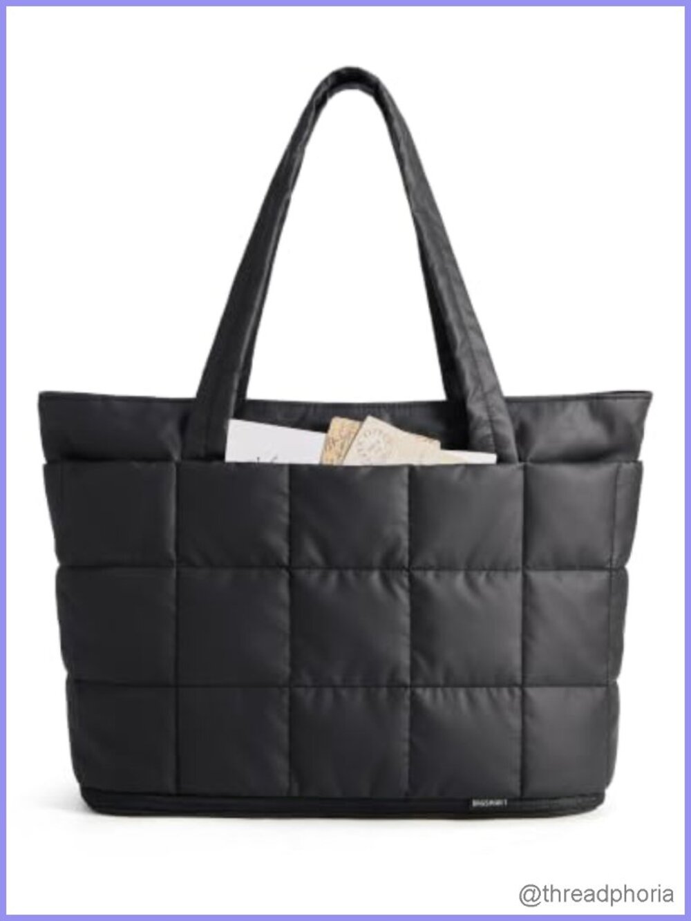 Puffer Tote Bag Expandable 22L to 28L Water Resistant 15.6" Laptop